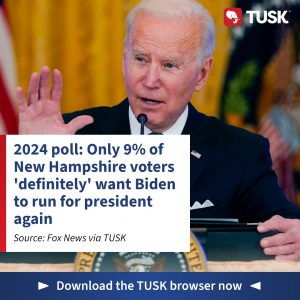 2024 poll: Only 9% of New Hampshire voters 'definitely' ' want Biden to run for president again Source: Fox News via TUSK